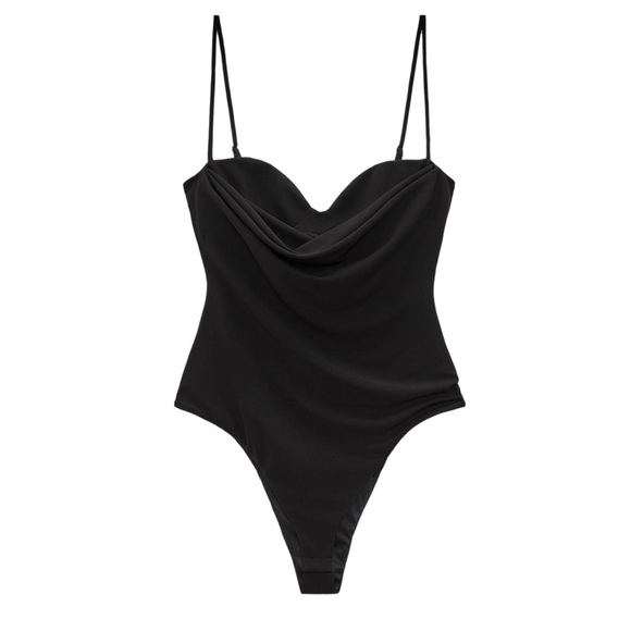 Zara Sweetheart shaped black bodysuit - Picture 3 of 8